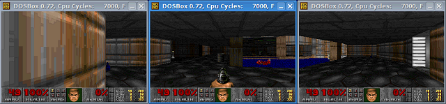 Triple Monitors With Doom v1.1 in DOSBox