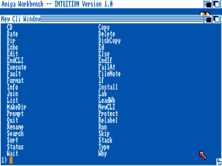 AmigaOS 1.0 command line