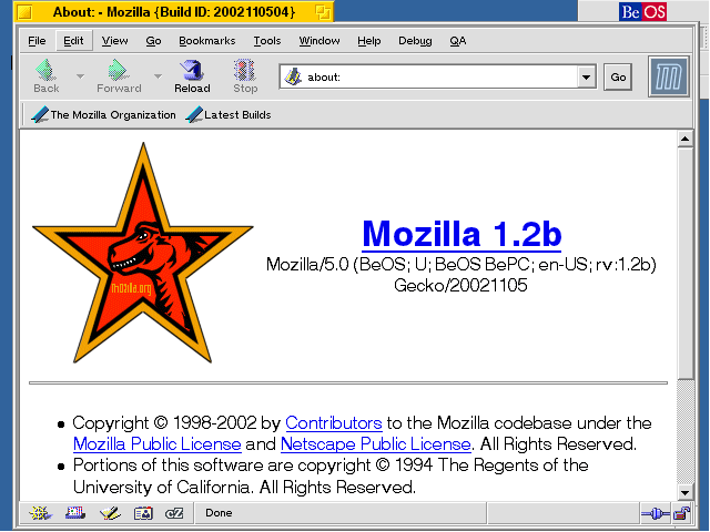 Mozilla on BeOS!