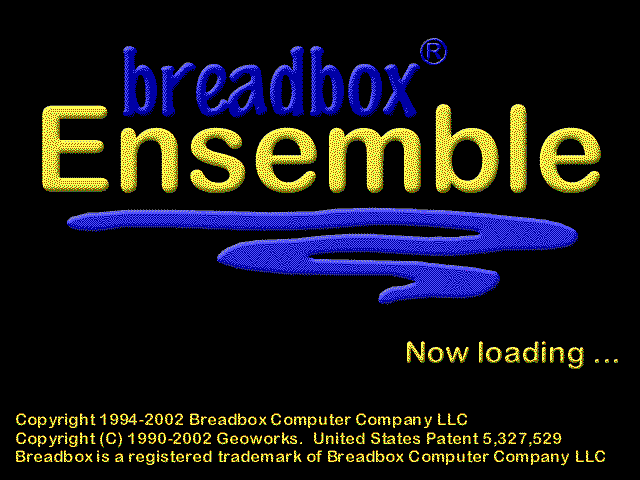 Breadbox Ensemble statup screen