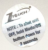 NOTE: To shut unit OFF, hold Mode/Off button down for 2 seconds
