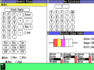 Windows 1.01 calculators