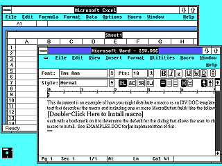Windows 2.03 Word and Excel