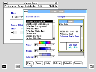 OS/2 1.1 Control Panel