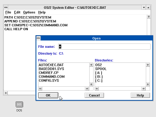 OS/2 1.2 System Editor