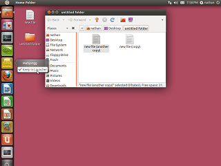 Ubuntu 11 desktop folders