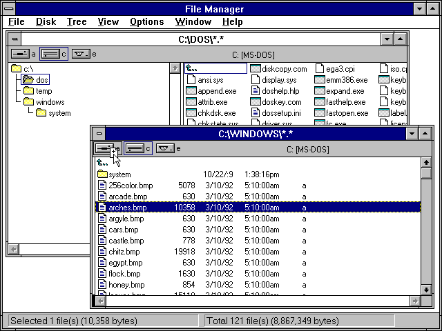 Windows 3.1 File Manager