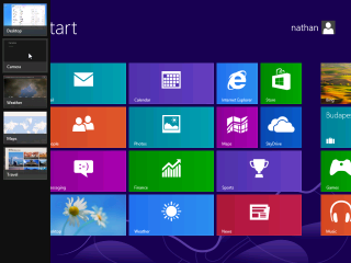Windows 8 left bar