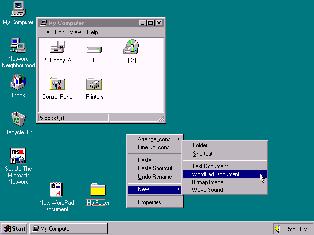 Image result for windows 95 desktop
