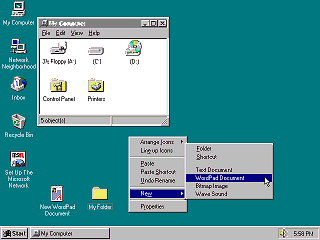 Windows 95 Desktop Metaphor
