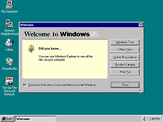 Windows 95 Default Desktop