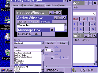 Windows 95 Color Schemes